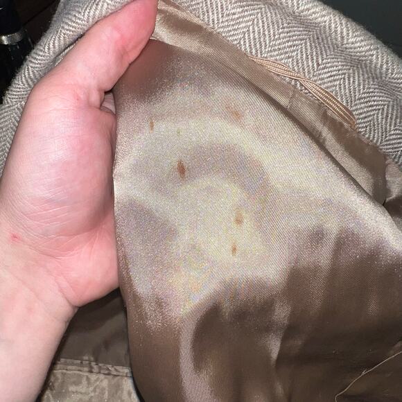 VINTAGE 70s Western Blazer Size 44R Faux Suede Yoked Circle S Sport Coat - Picture 8 of 8